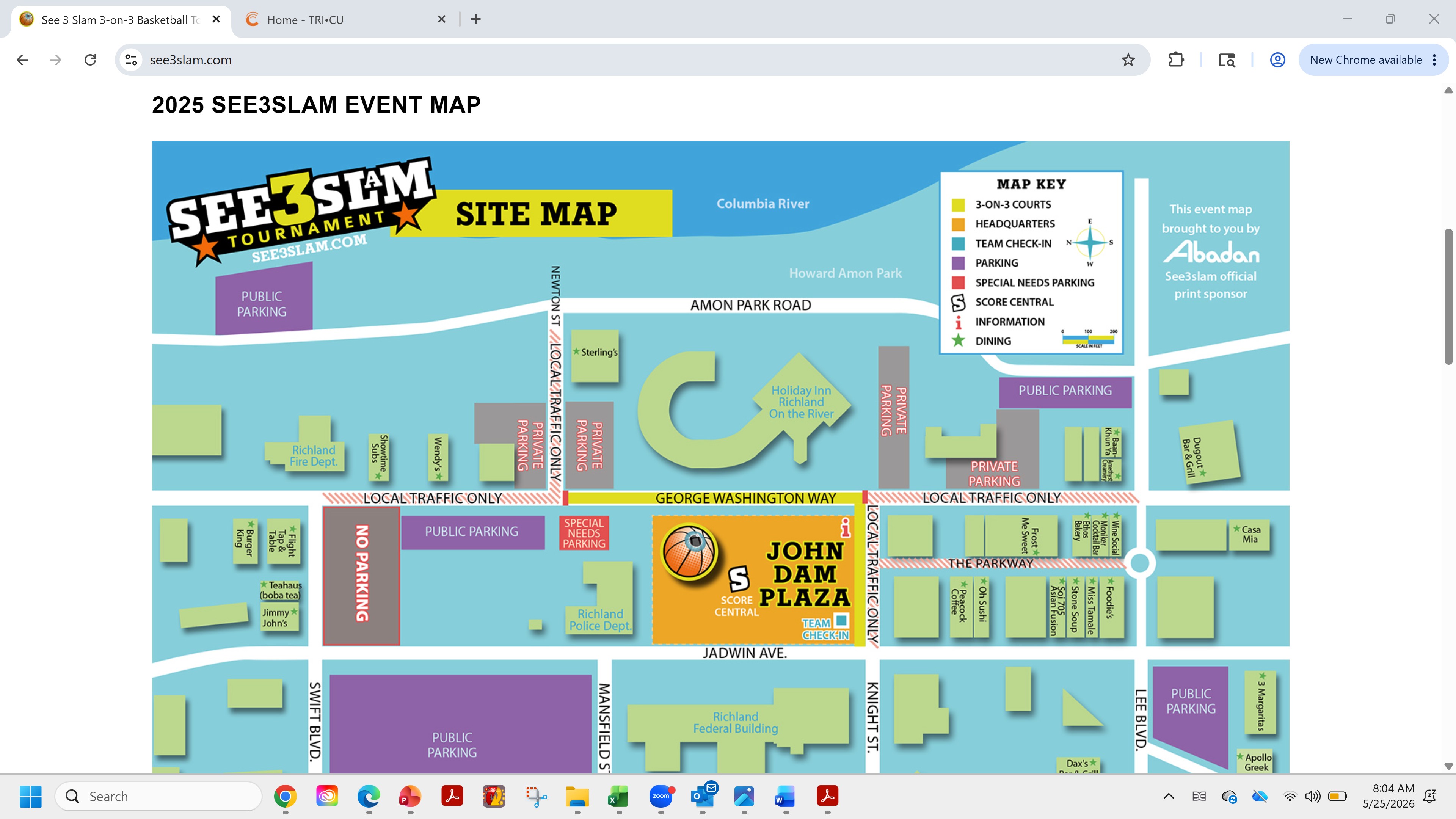 See3Slam 3-on-3 Basketball Tournament Map