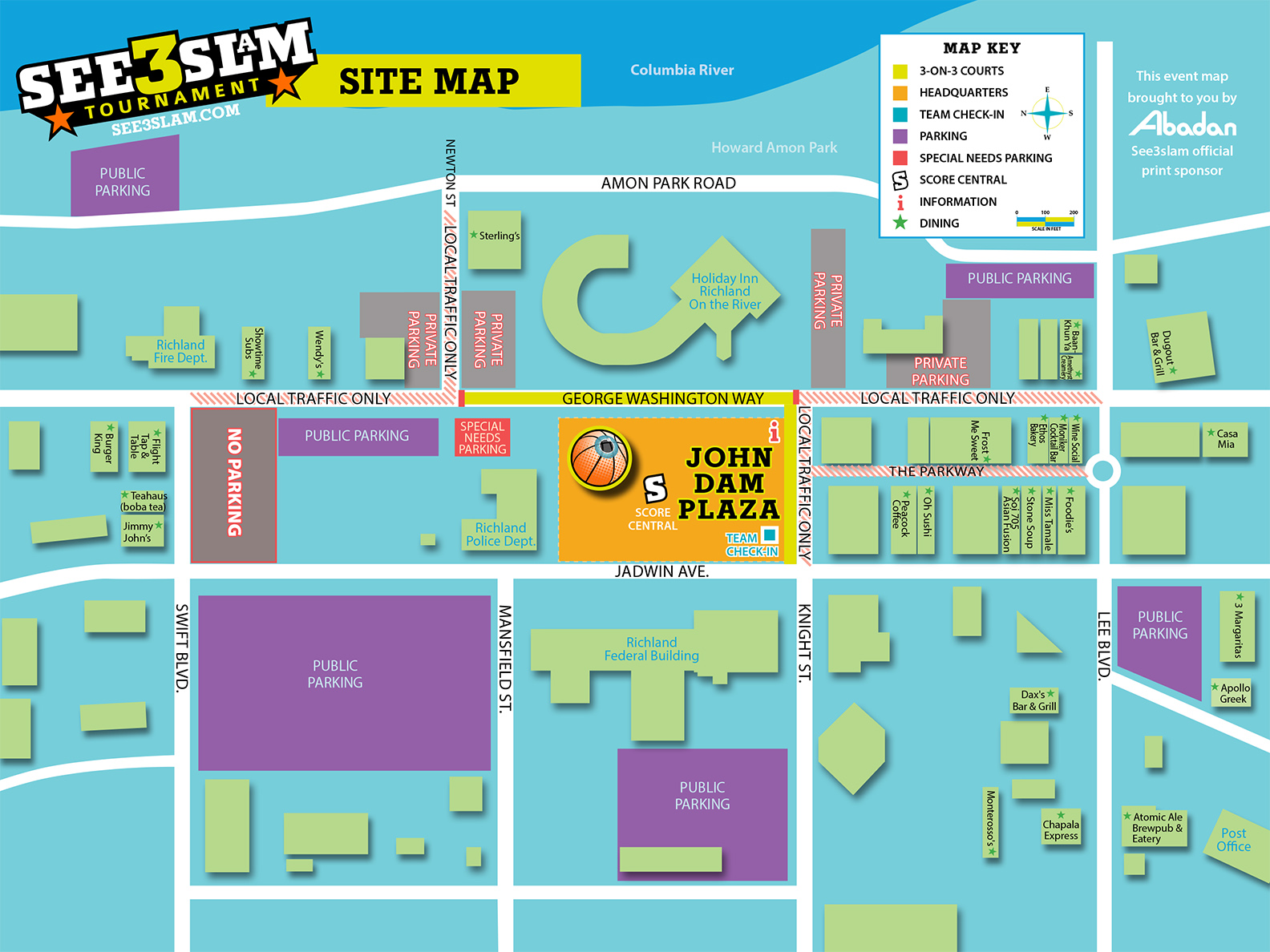 See3Slam 3-on-3 Basketball Tournament Map